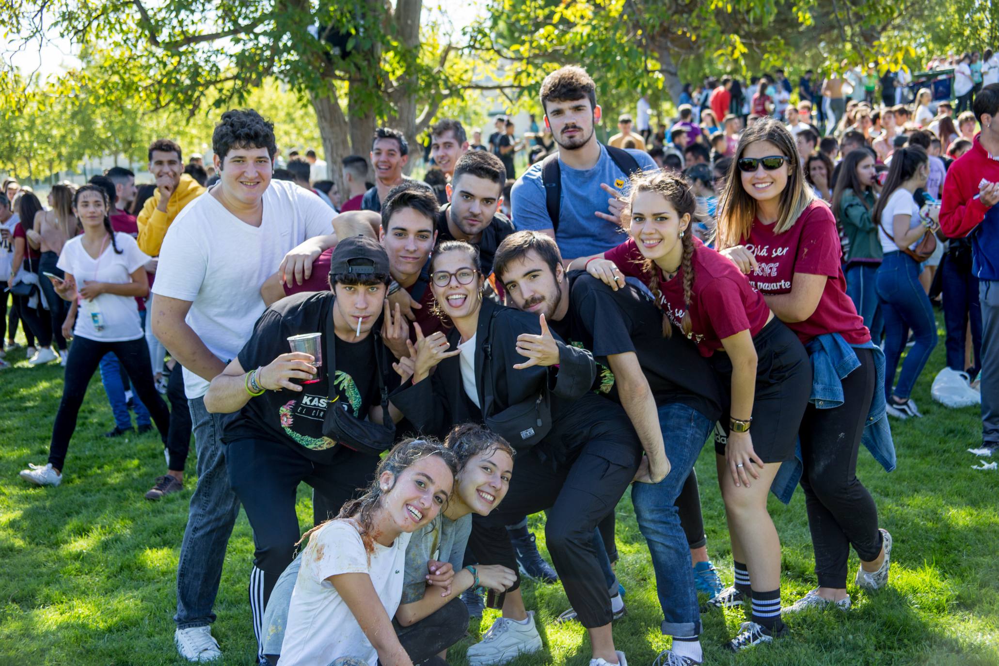 Los estudiantes de la Universidad de La Rioja celebran las novatadas