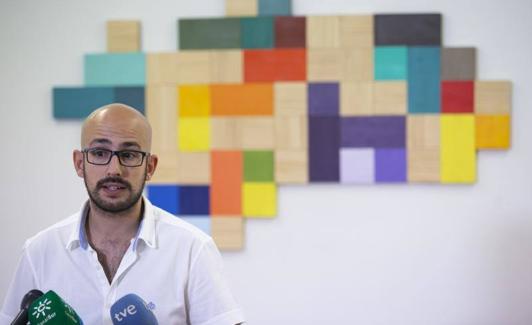 El responsable de la Secretaría Política y de Comunicación de Podemos Andalucía, Pablo Pérez Ganfornina.