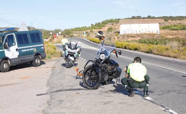 La moto implicada en el accidente.