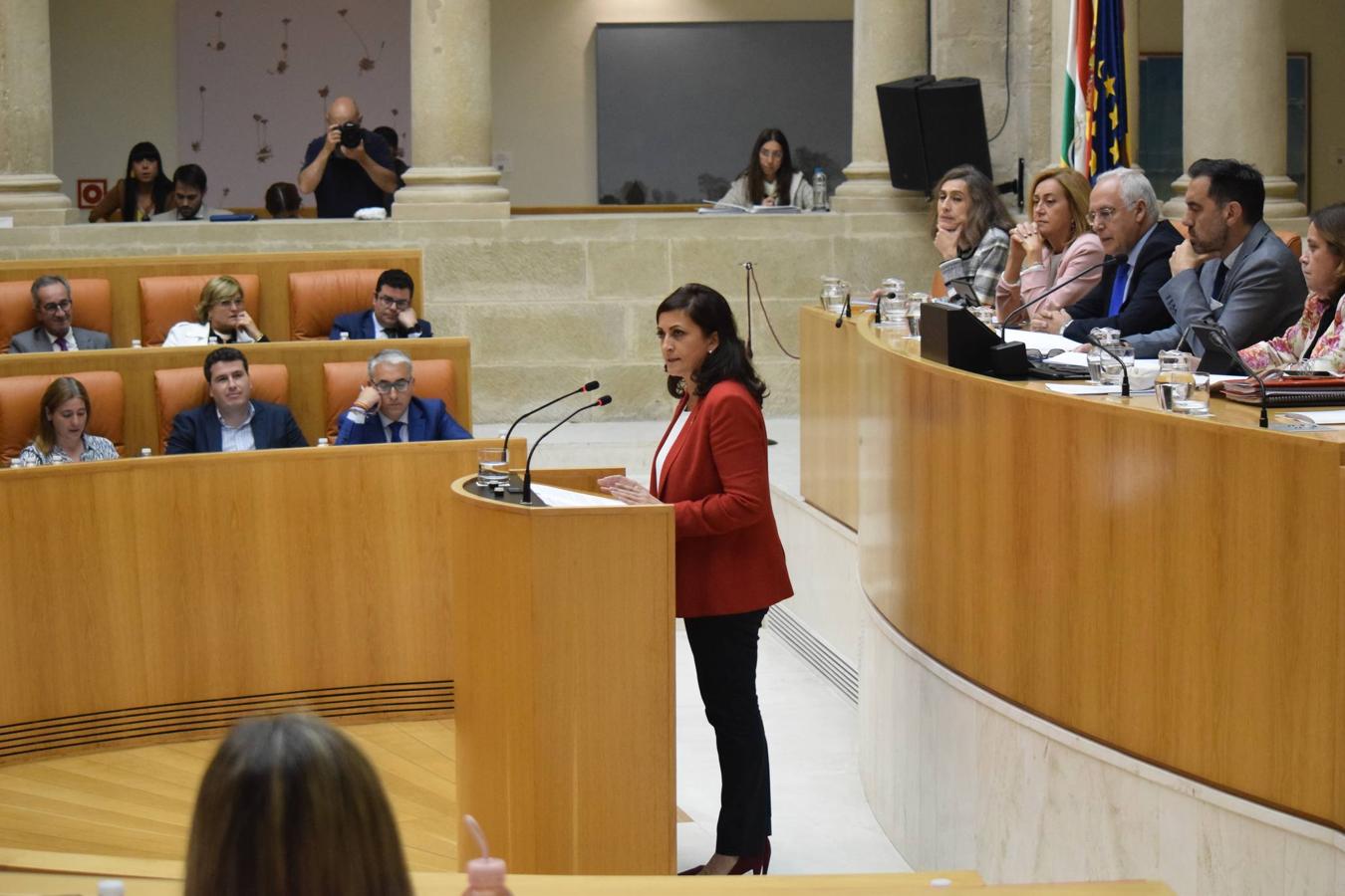 Sesión plenaria en el Parlamento de La Rioja. 