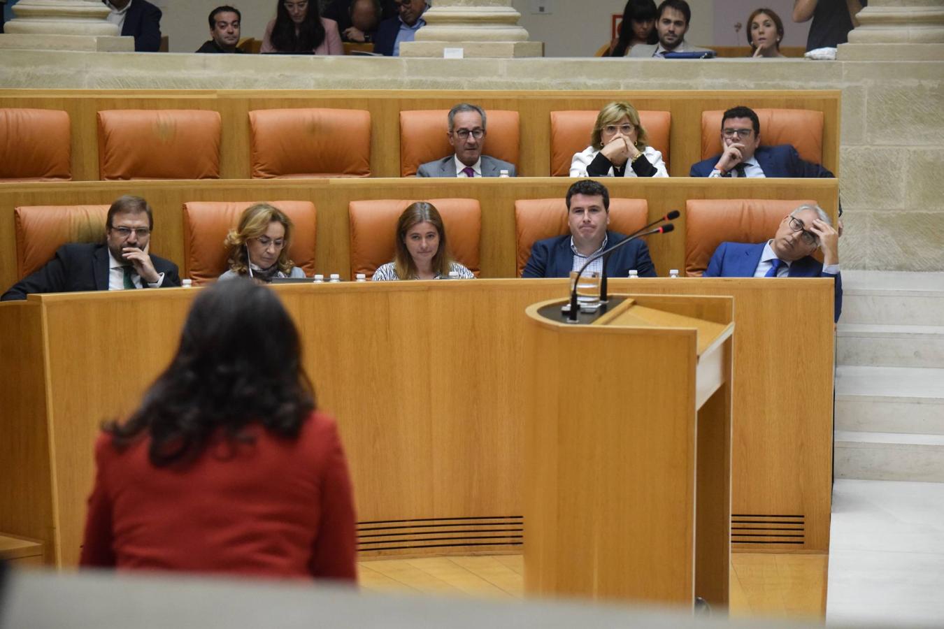 Sesión plenaria en el Parlamento de La Rioja. 