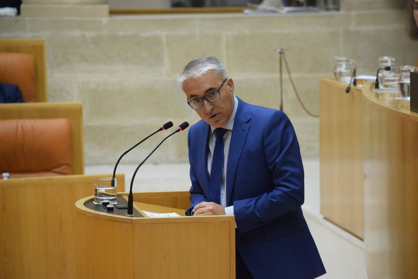 Sesión plenaria en el Parlamento de La Rioja. 