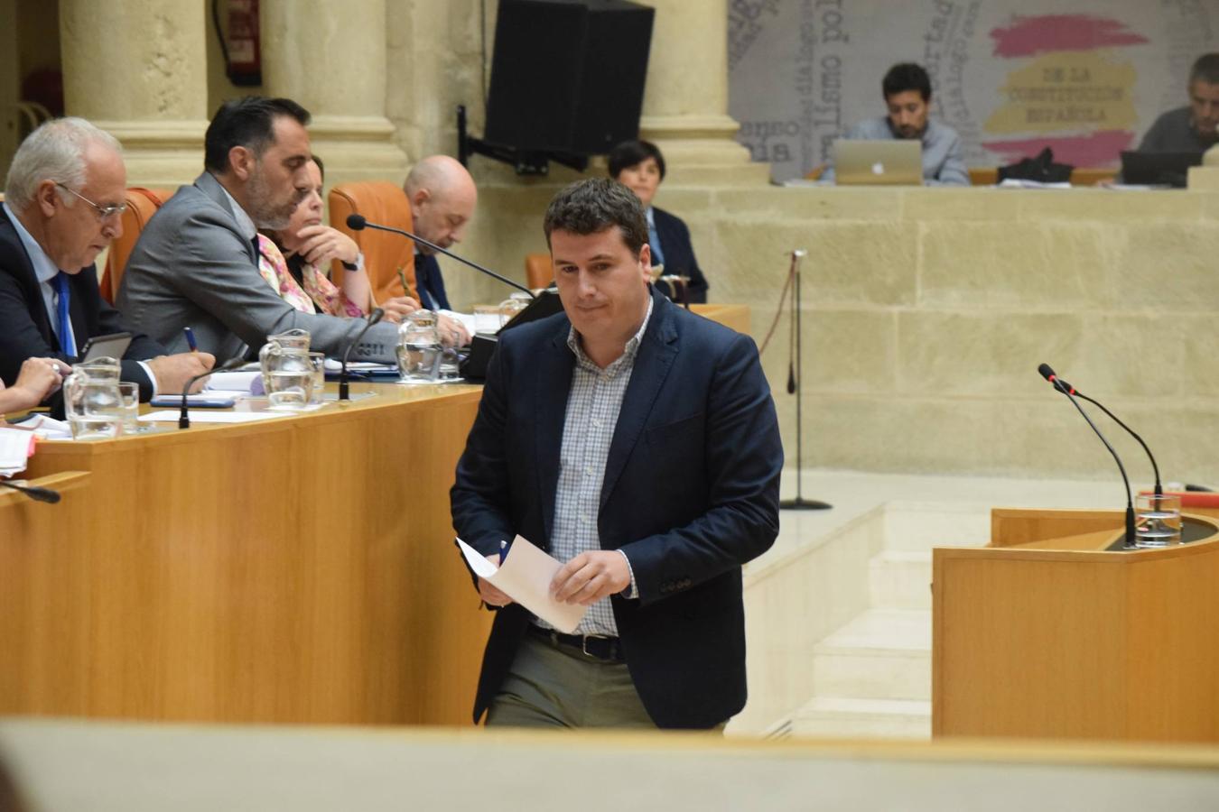 Sesión plenaria en el Parlamento de La Rioja. 