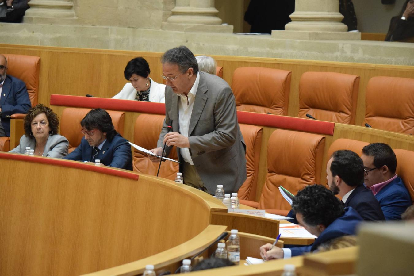 Sesión plenaria en el Parlamento de La Rioja. 