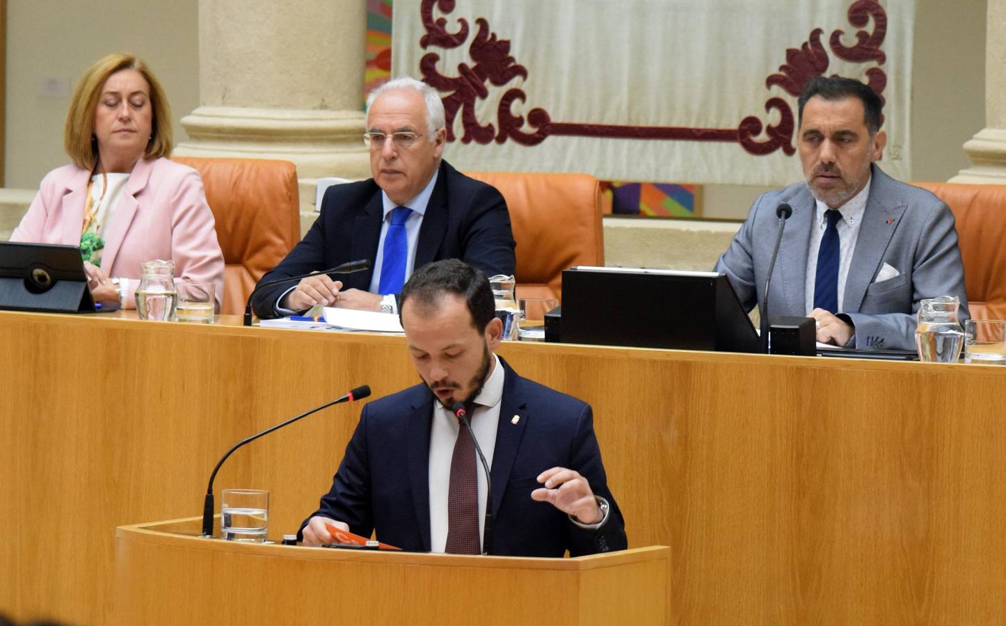 Sesión plenaria en el Parlamento de La Rioja. 