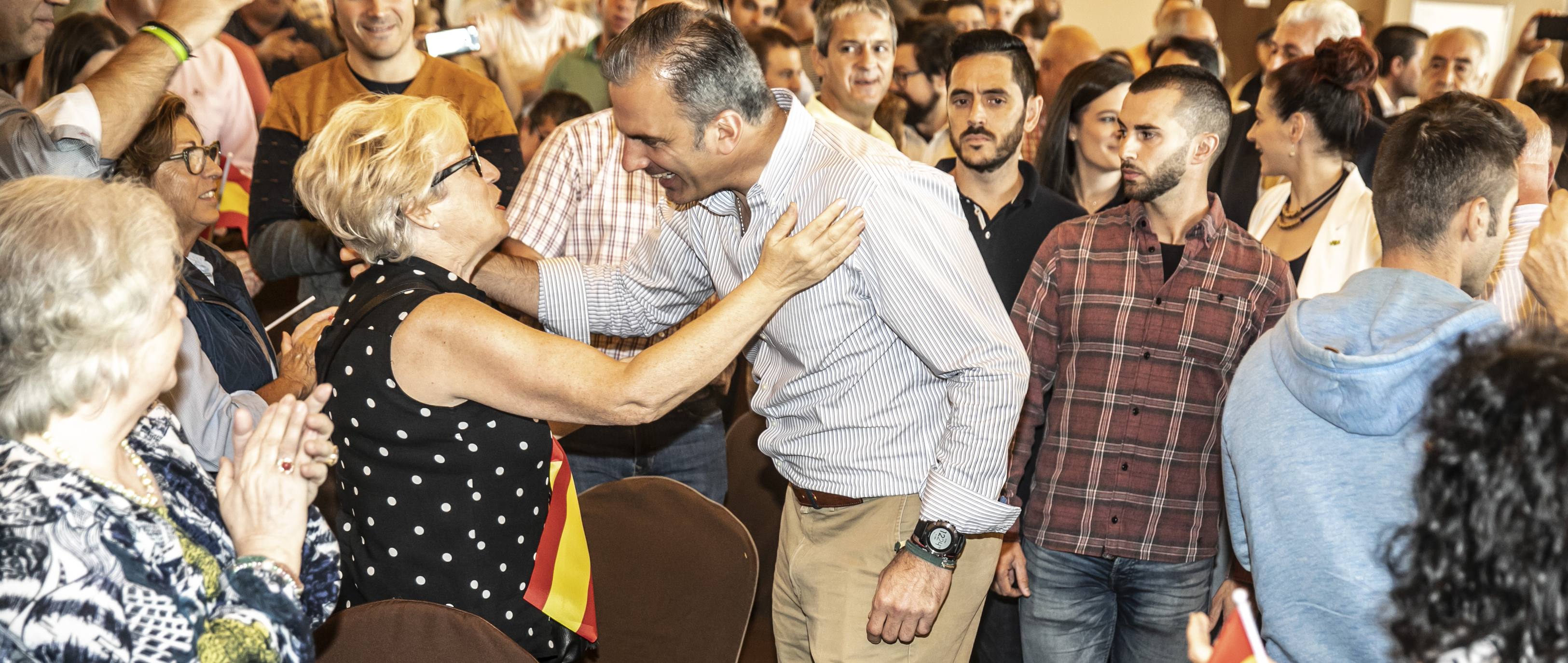 El secretario general de VOX ha intervenido en un acto público en la capital riojana. 