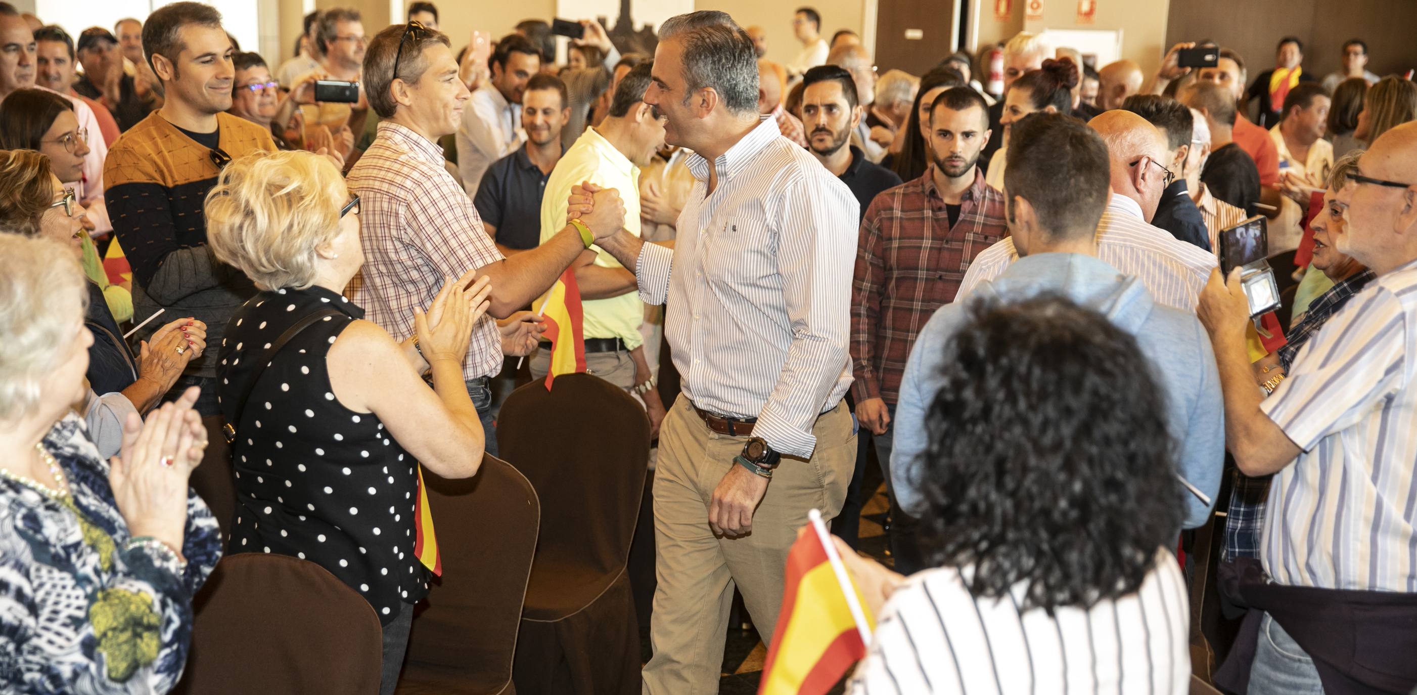 El secretario general de VOX ha intervenido en un acto público en la capital riojana. 