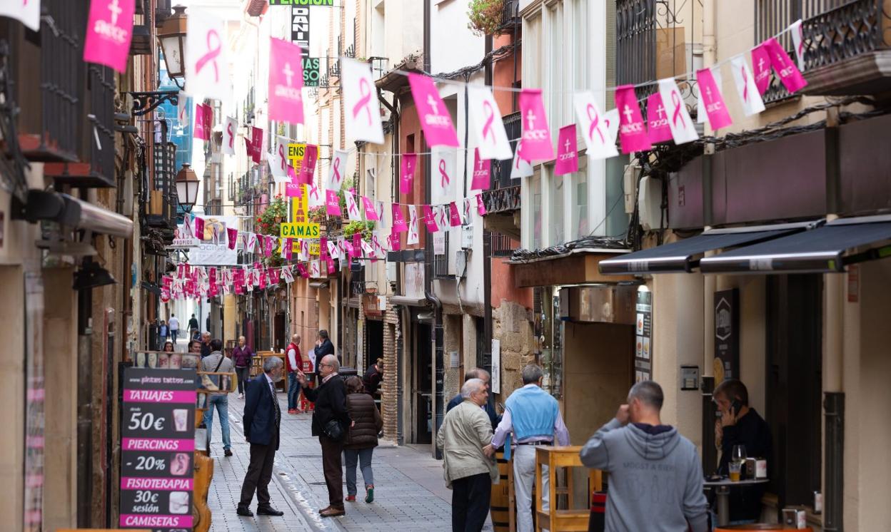 La calle Laurel con un color muy especial