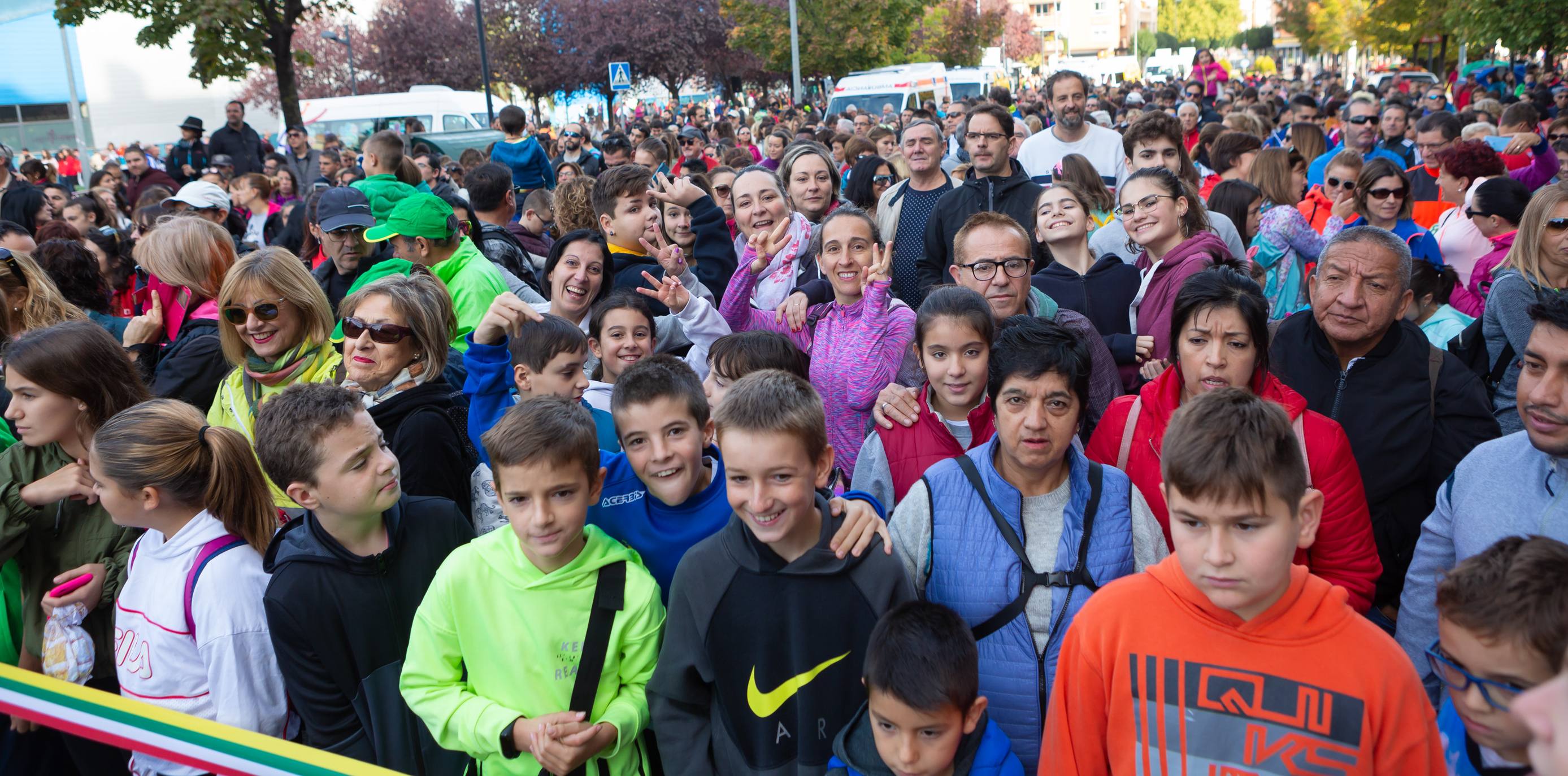 Los marchosos tienen que completar un recorrido llano de 19 kilómetros, desde la capital riojana hacia Villamediana de Iregua, Alberite y Lardero