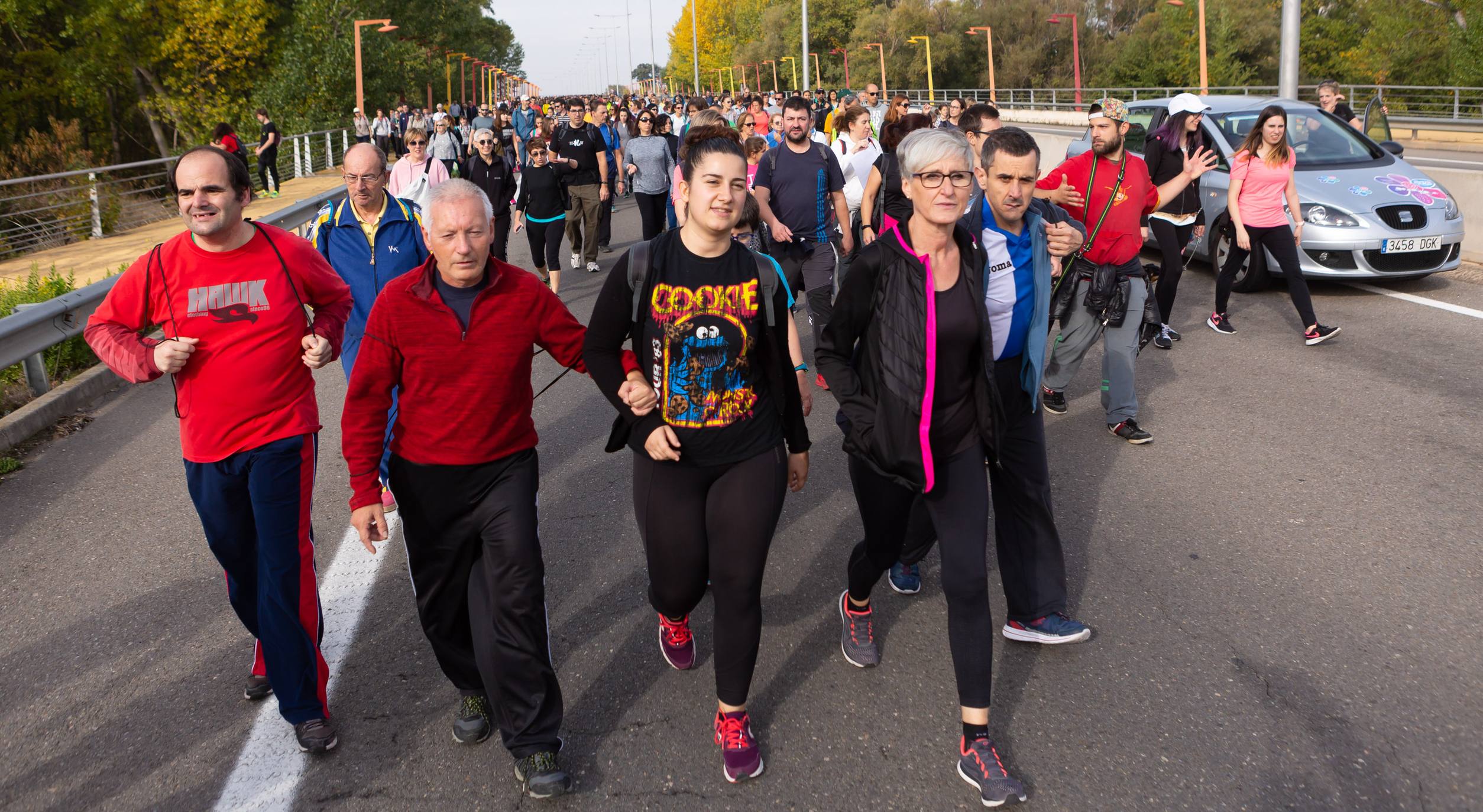 Los marchosos tienen que completar un recorrido llano de 19 kilómetros, desde la capital riojana hacia Villamediana de Iregua, Alberite y Lardero