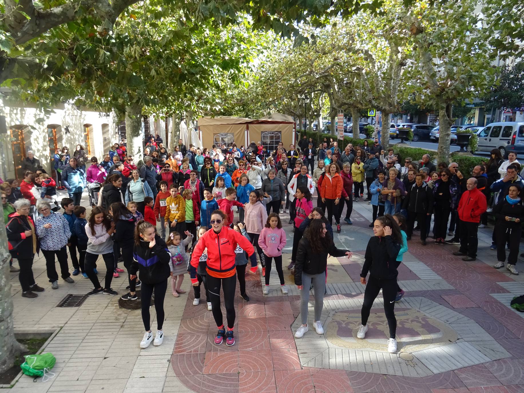 Paseo 'Por la vida', celebrado entre Santo Domingo de la Calzada y Santurde de Rioja, a beneficio de la AECC de La Rioja