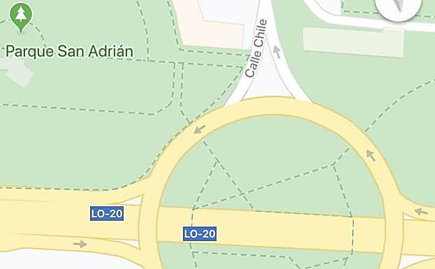 Confluencia entre la Calle Chile y la circunvalación logroñesa