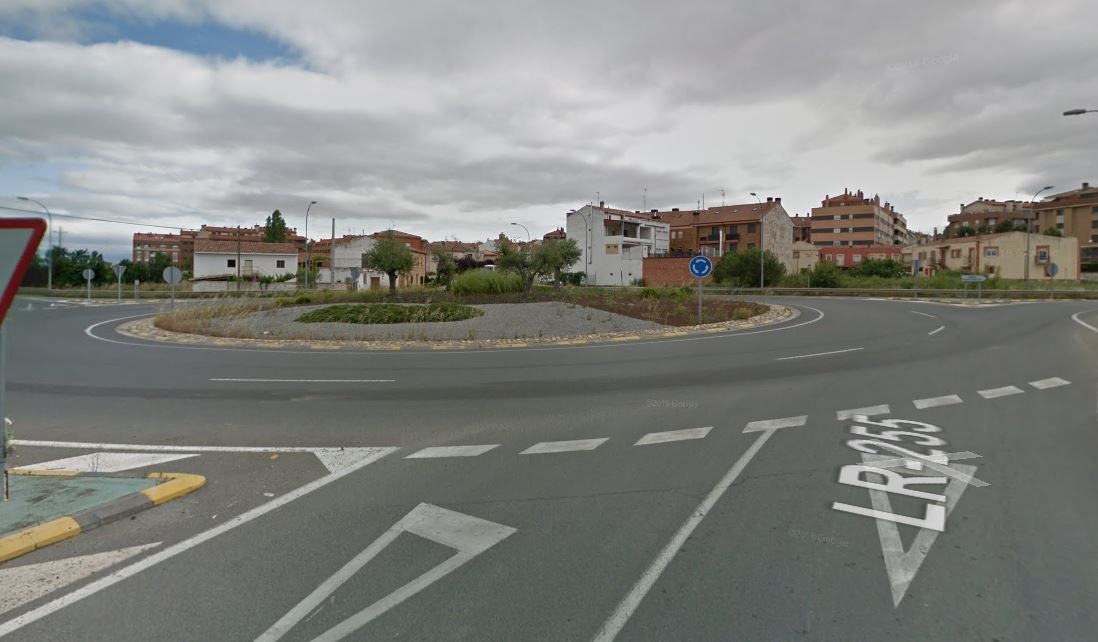 Rotonda donde se ha producido el accidente.