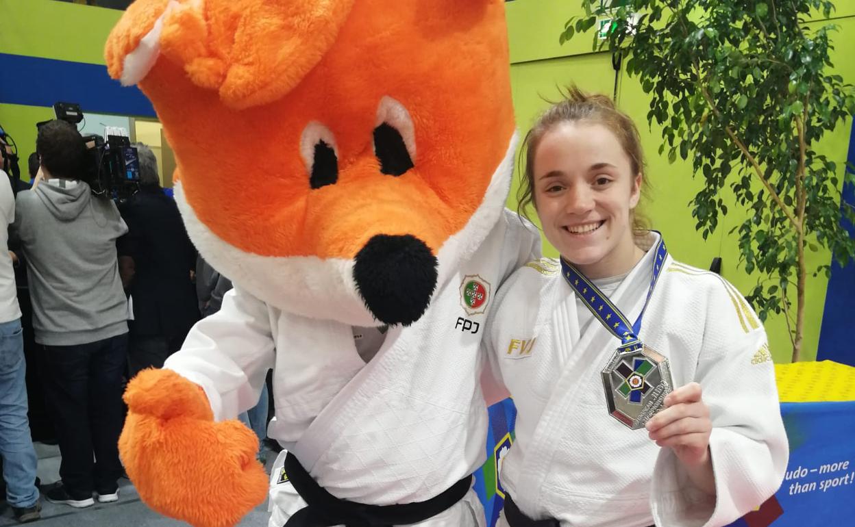 María Ruiz Muro, subcampeona de Europa por equipos de judo