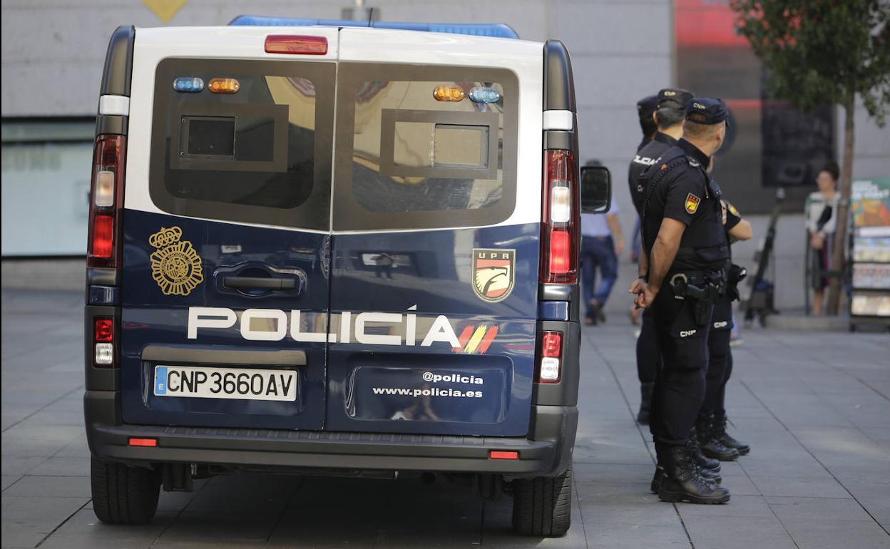 Un furgón de la Policía.