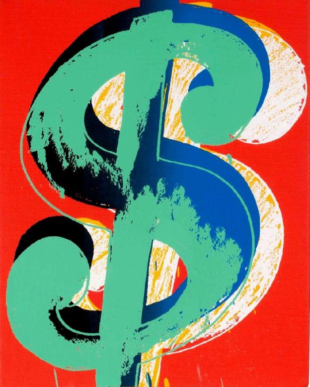 'Dollar sign', obra de Andy Warhol. 