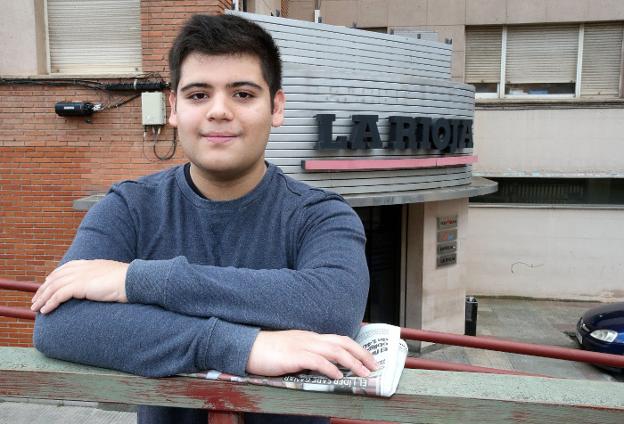 Salvador Ríos, ayer a las puertas de Diario LA RIOJA