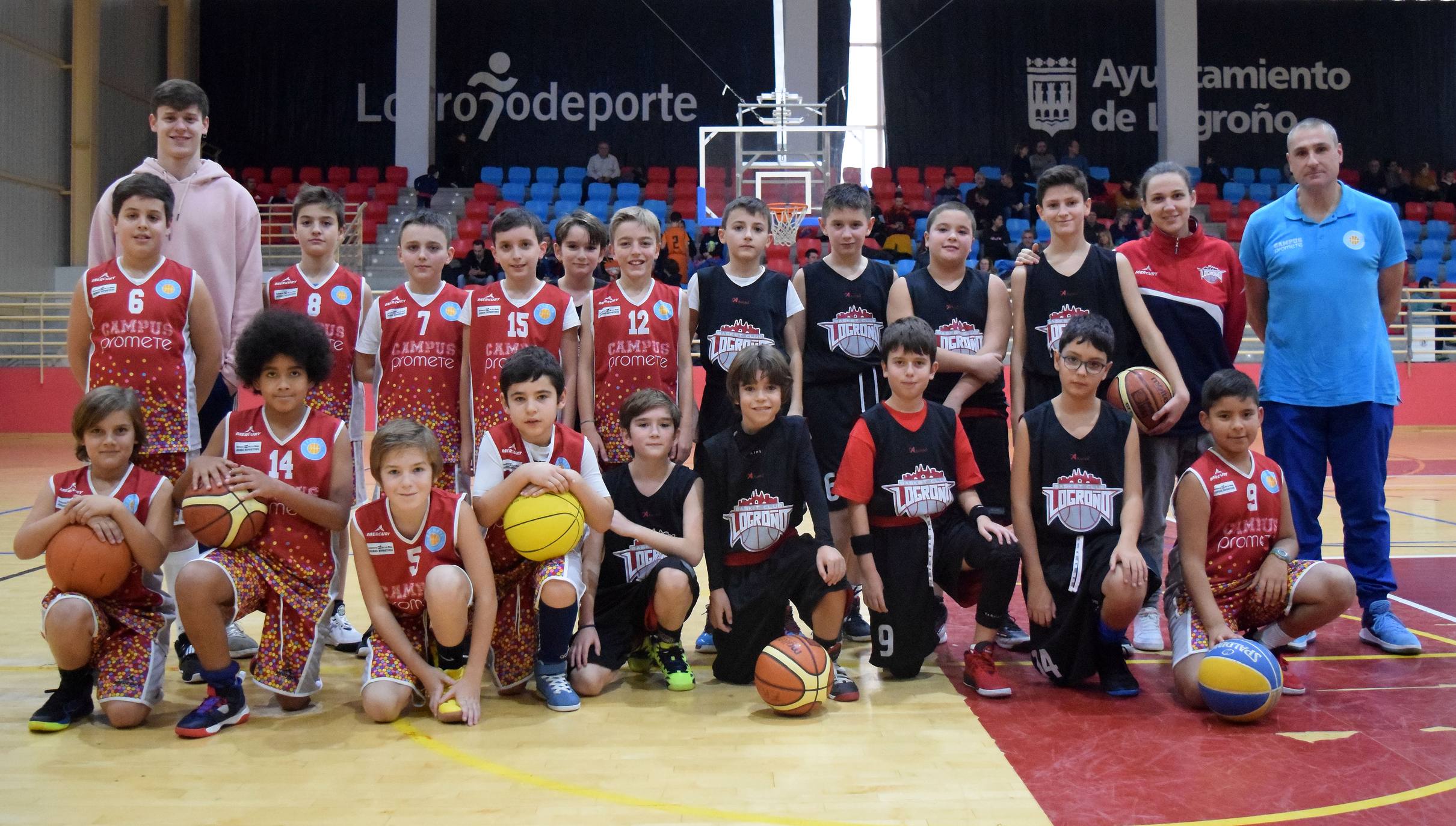 Este viernes les ha llegado el turno a los jugadores de minibasket en Lobete