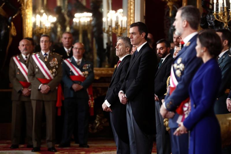 Rececpción en el Palacio Real tras el desfile de la Pascua Militar