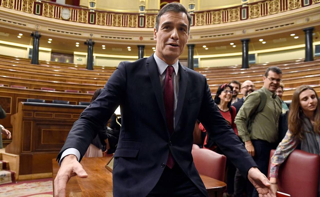 Pedro Sanchez, el pasado martes, tras ser elegido presidente del Gobierno