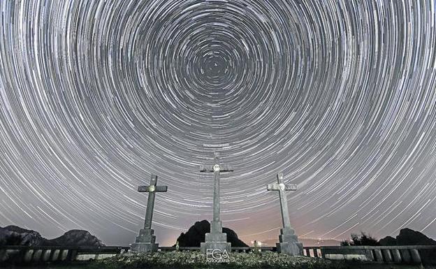 Obra 'Mirador de las Tres Cruces', en Urkiola. 