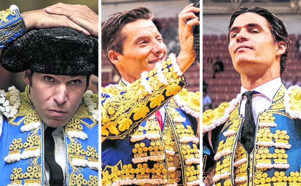 Cayetano Rivera, Diego Urdiales, y Pablo Aguado. 