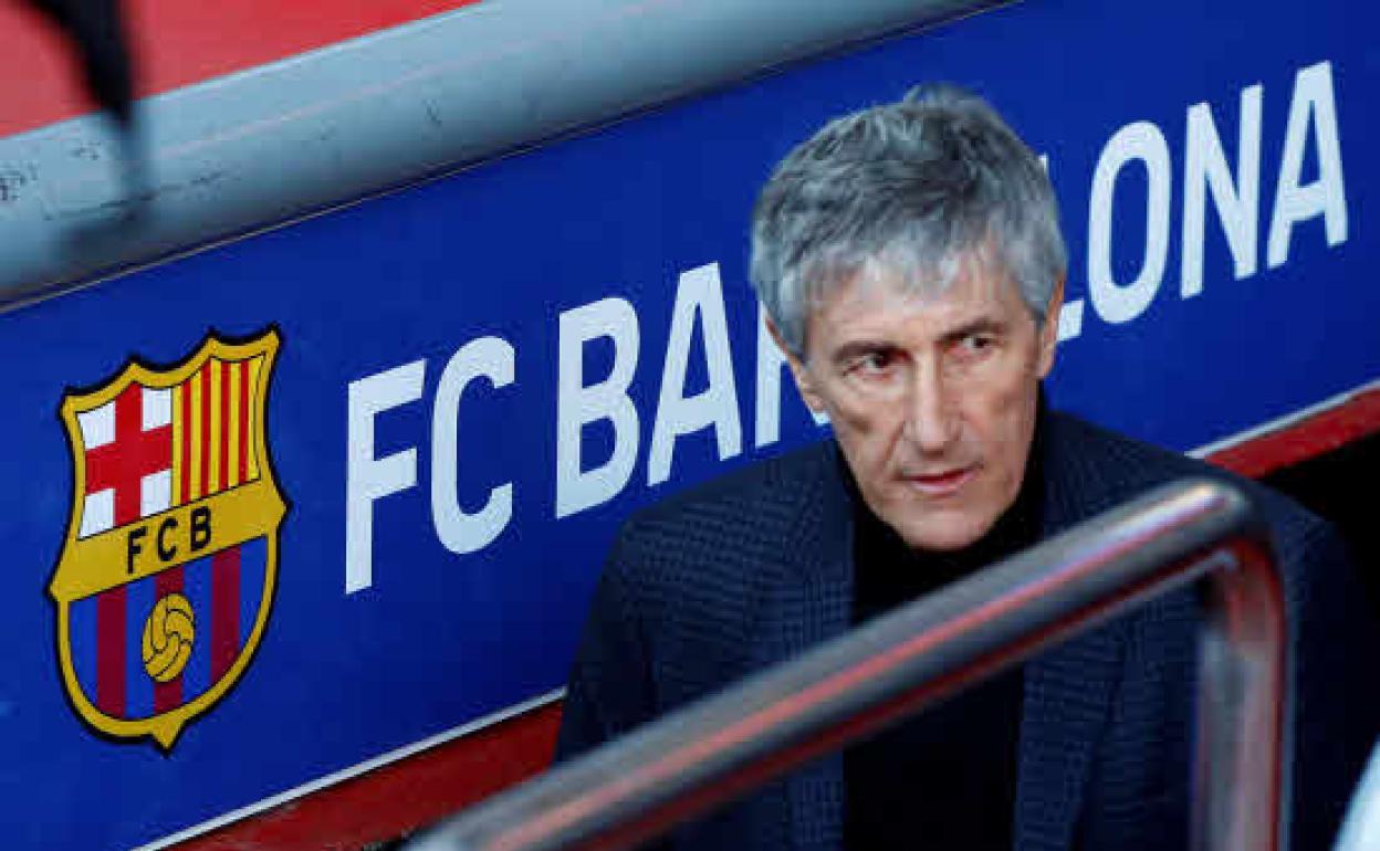 Quique Setién, entrenador del Barcelona. 