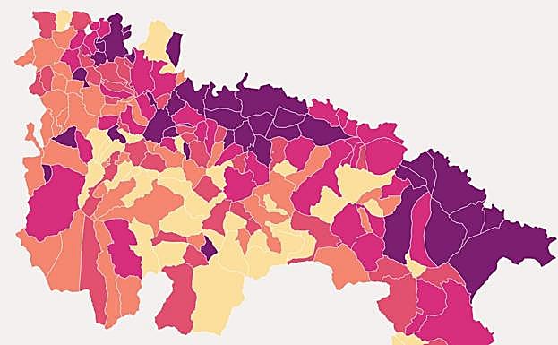 La población menor de 25 años, por localidades