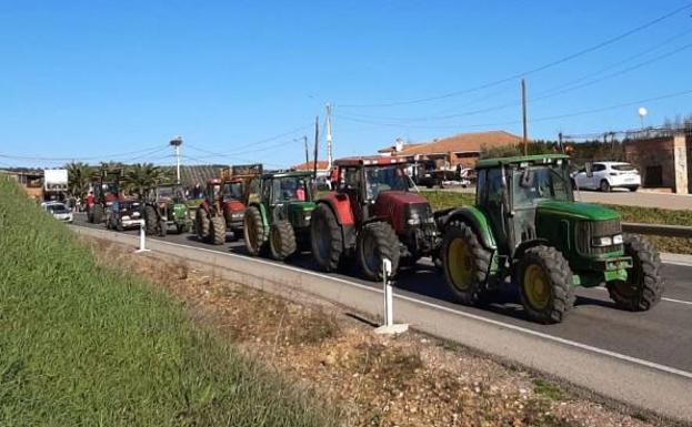 Movilización de agricultores en Jaén.