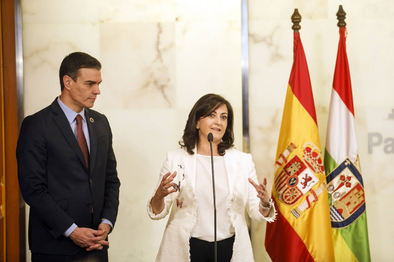 Fotos: Así ha sido el encuentro entre Andreu y Sánchez en La Rioja