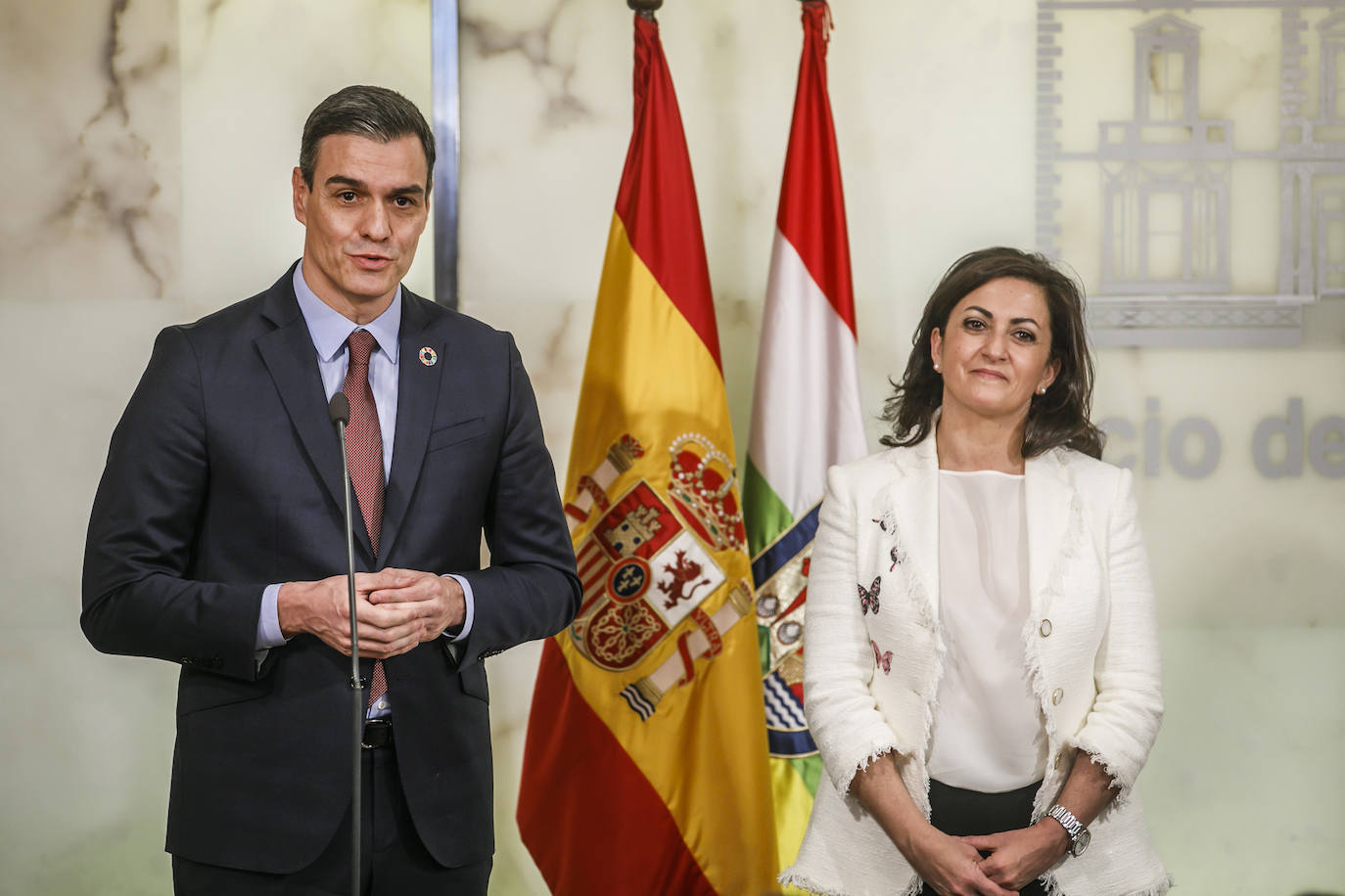 Fotos: Así ha sido el encuentro entre Andreu y Sánchez en La Rioja