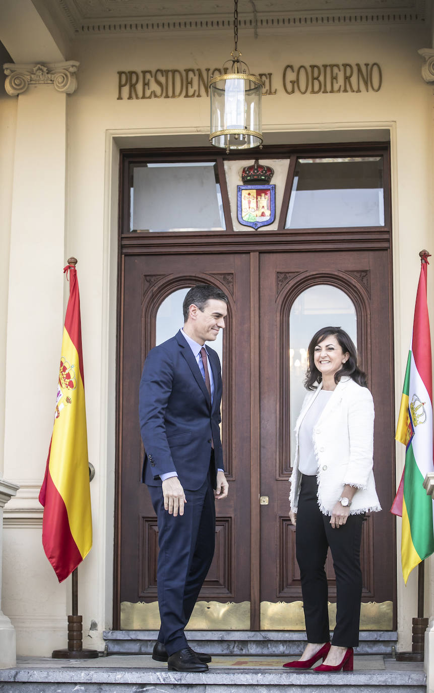 Fotos: Así ha sido el encuentro entre Andreu y Sánchez en La Rioja