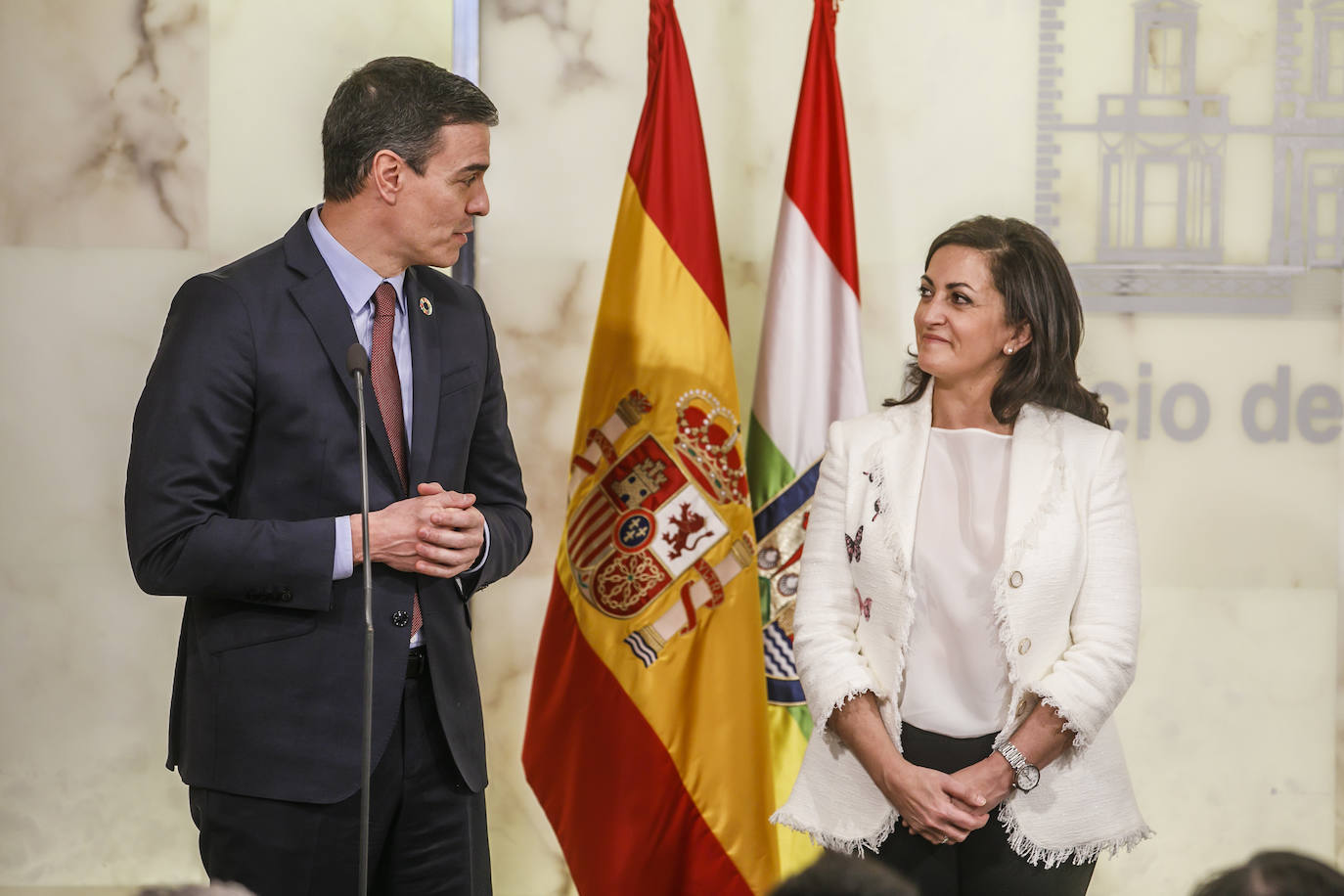 Fotos: Así ha sido el encuentro entre Andreu y Sánchez en La Rioja