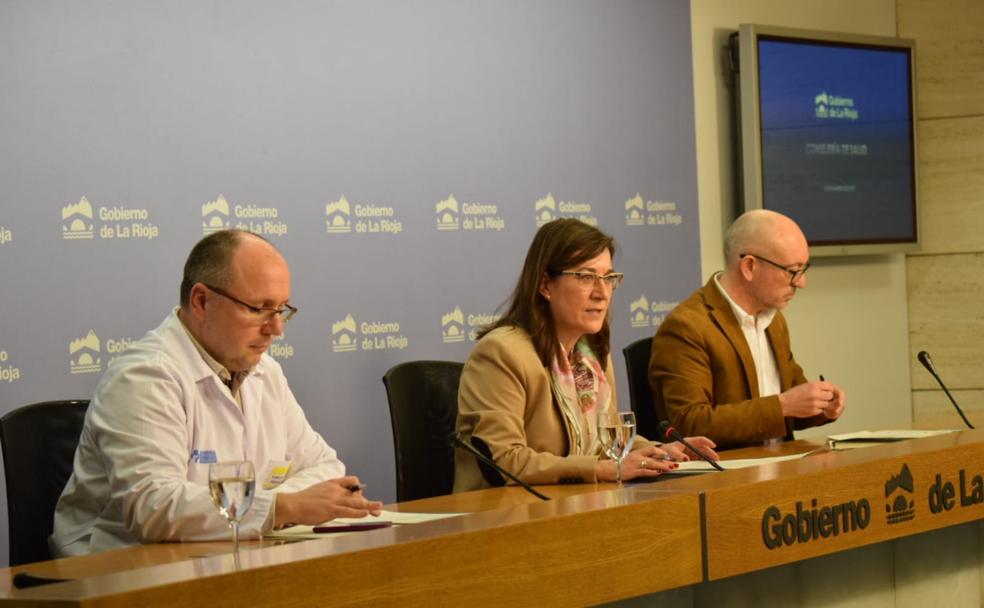 Enrique Ramalle, Sara Alba y Alberto Lafuente, en la rueda de prensa de este lunes