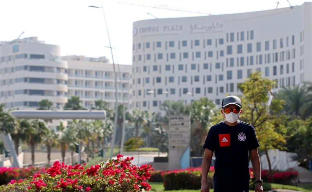 El hotel donde se encuentra aislado el equipo Cofidis en Abu Dabi. 