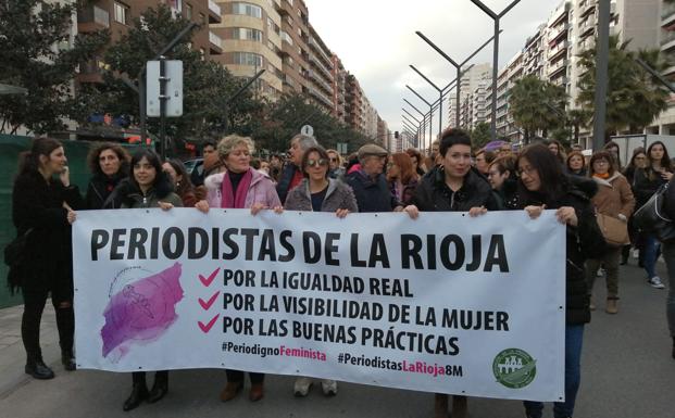 Las periodistas también han participado en la marcha