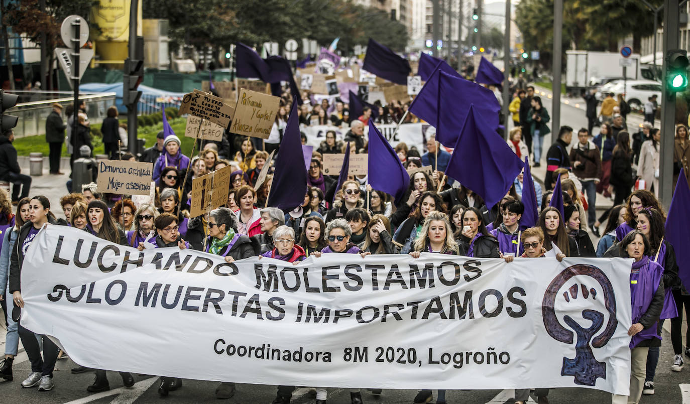 Fotos: 8M: Manifestación del Día Internacional de la Mujer en Logroño