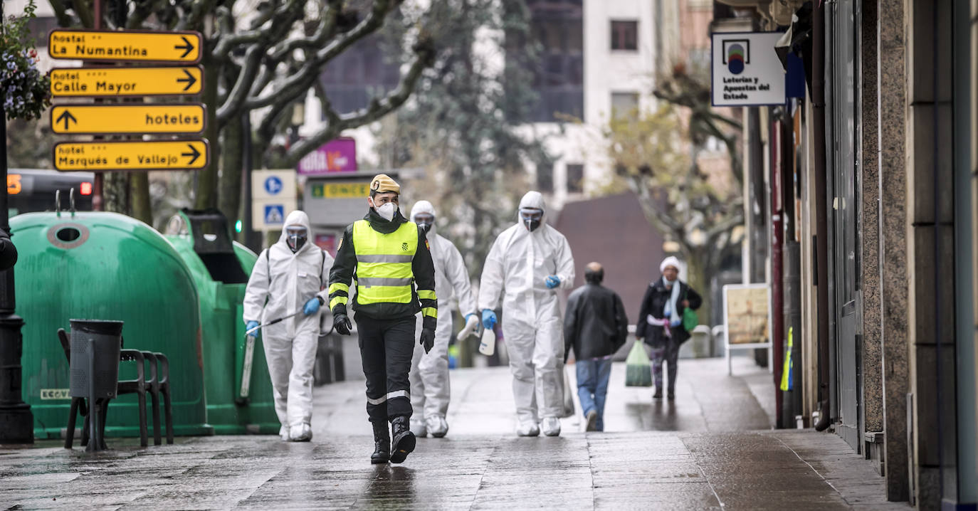 Fotos: La limpieza de la UME en Logroño