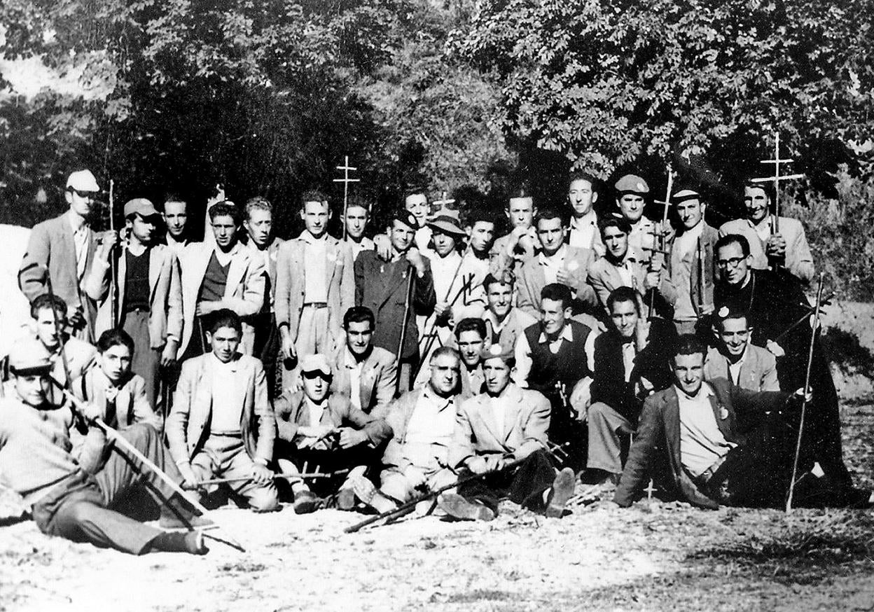 Peregrinación a Valvanera desde Sorzano en 1954