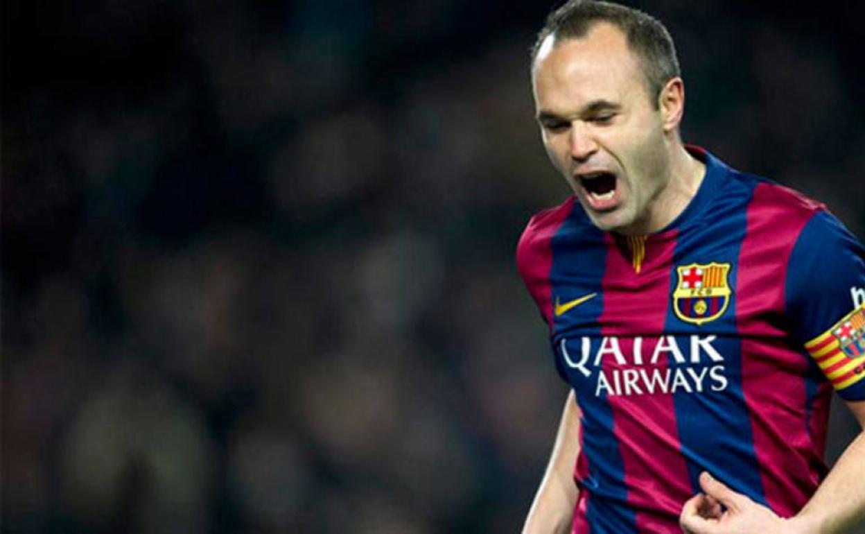 Andrés Iniesta, en su etapa como capitán del Barça. 