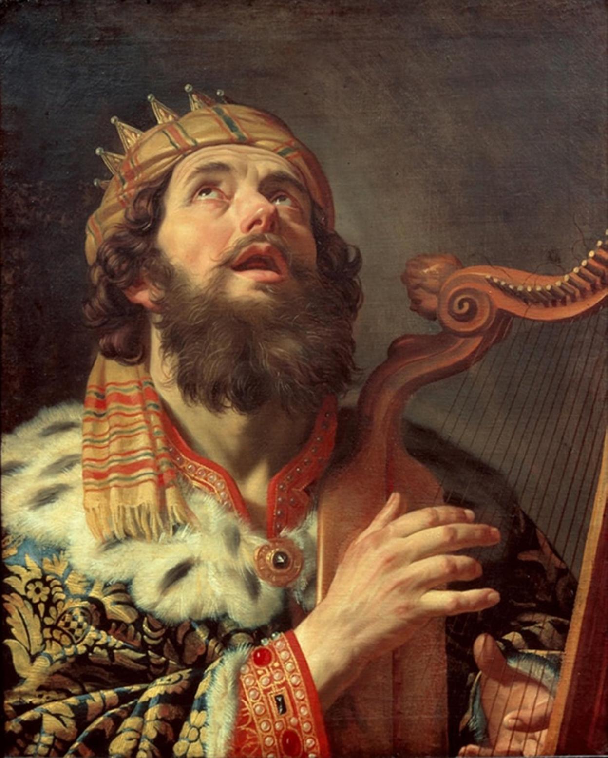 'El Rey David tocando el arpa', obra de Gerard van Honthorst, propiedad del Museo de Utrecht.