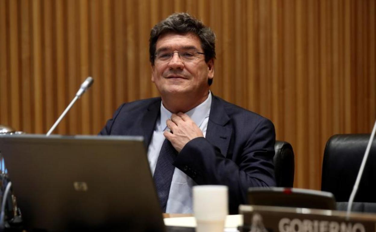 El Ministro de Seguridad Social, José Luis Escrivá, en el Congreso.