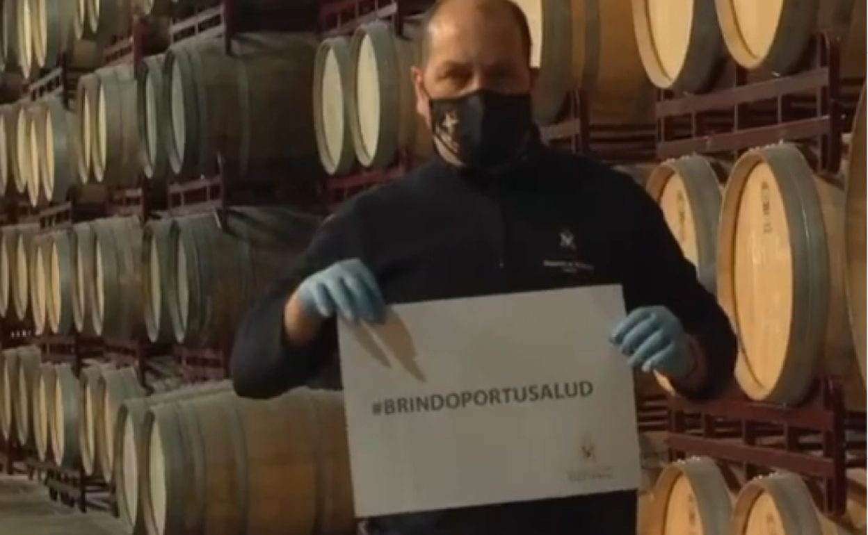 Coronavirus en La Rioja: Agradecimientos con vino de Marqués de Reinosa