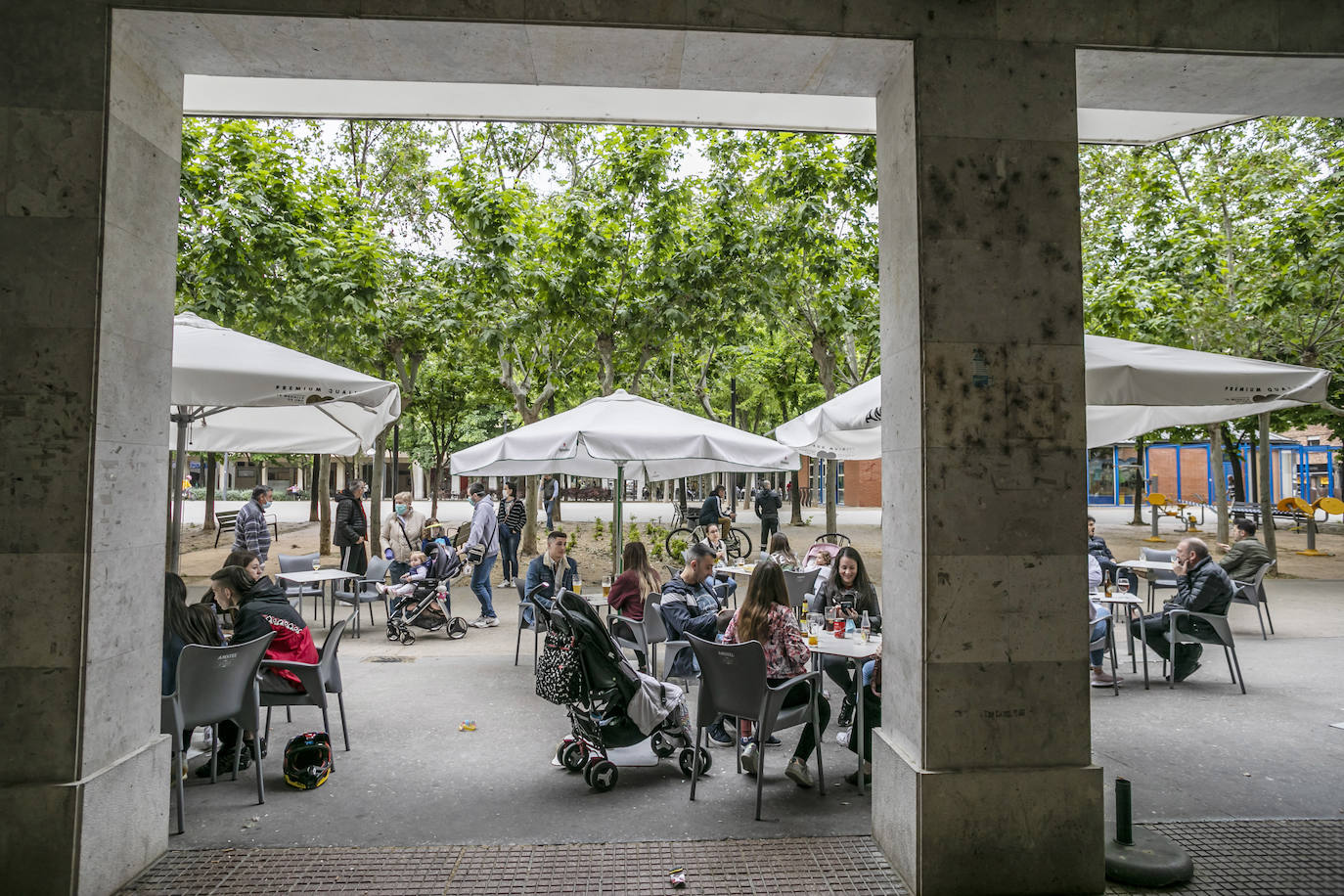 Las medidas se cumplieron de forma más adecuada este martes en estos espacios de la hostelería