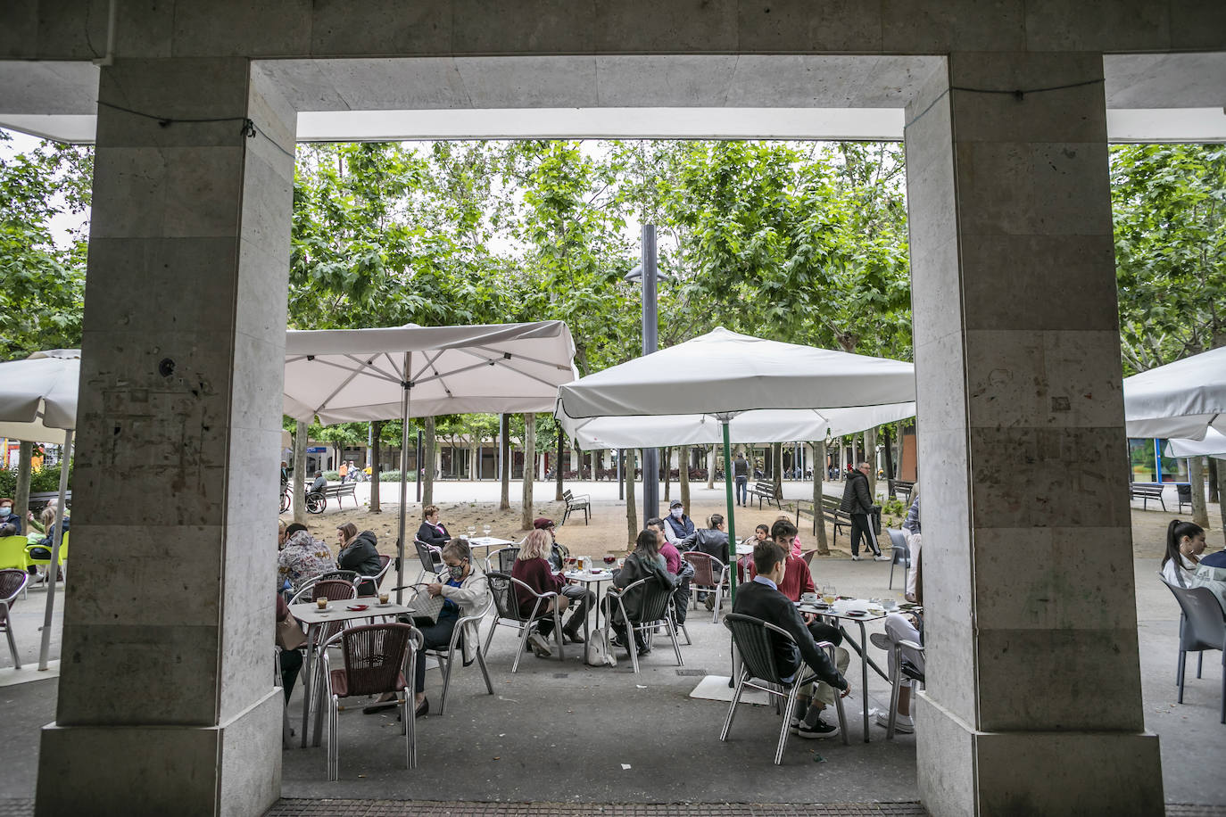 Las medidas se cumplieron de forma más adecuada este martes en estos espacios de la hostelería