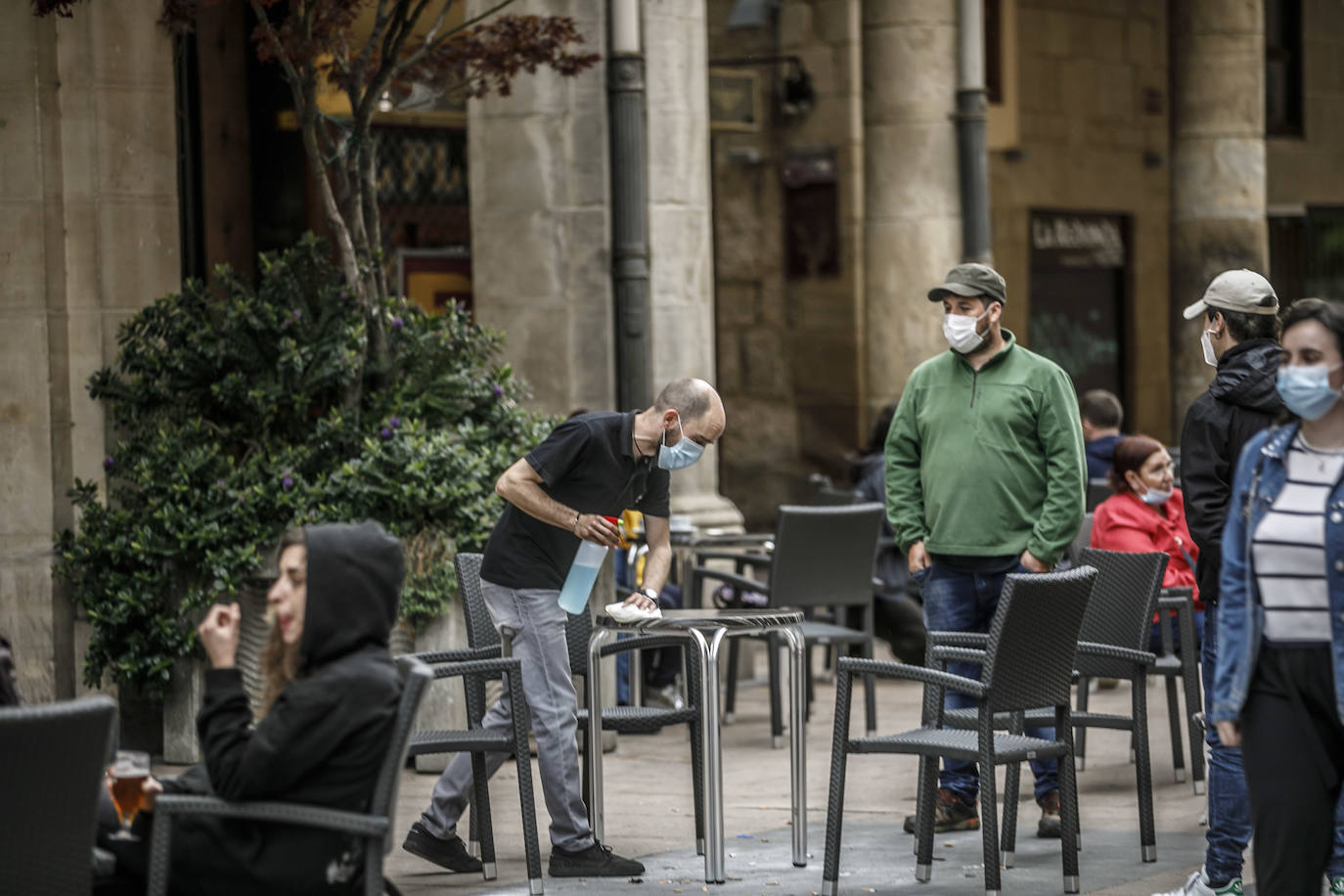 Las medidas se cumplieron de forma más adecuada este martes en estos espacios de la hostelería