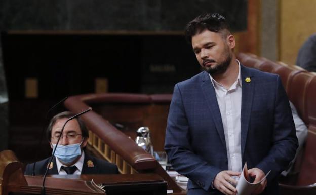 Rufián avisa a Sánchez que dinamita el «espíritu de la investidura» al pactar con Cs