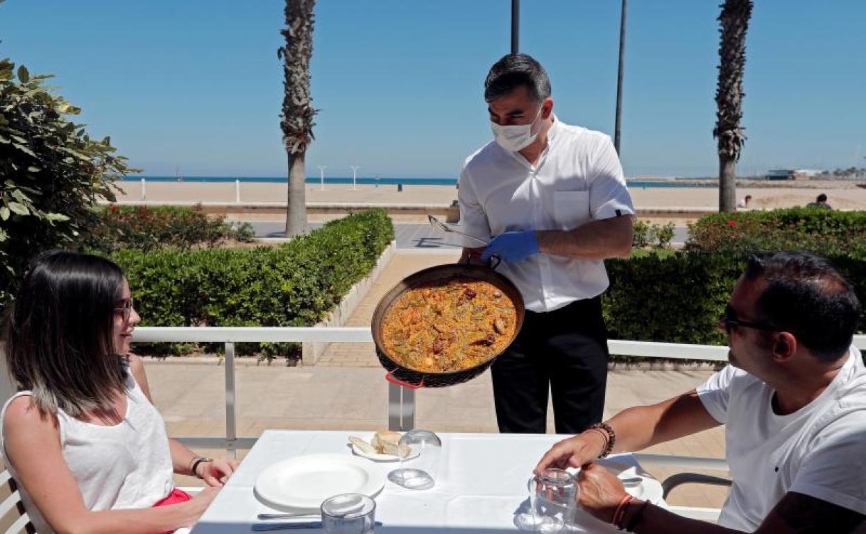 Una terraza recien abierta en Valencia.