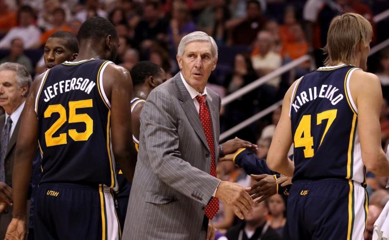 Jerry Sloan, en su etapa al frente de los Utah Jazz. 