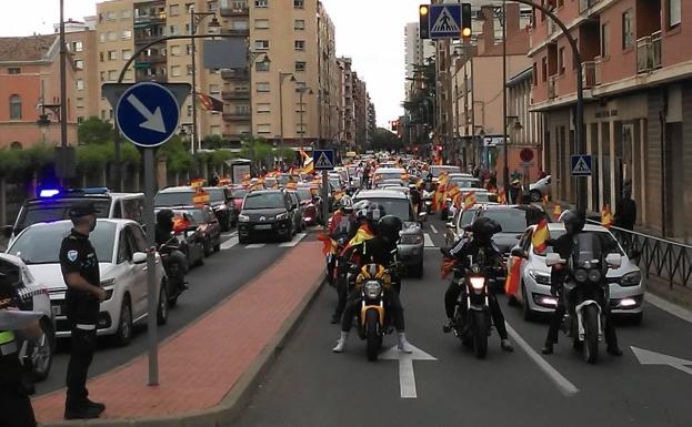 Manifstación de Vox en Logroño: Vox 'motoriza' el centro contra el Gobierno